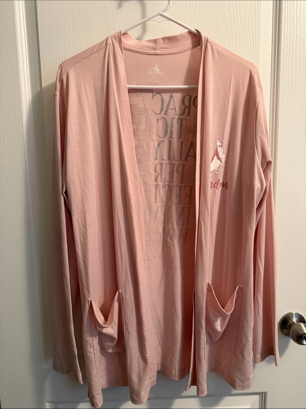 Disney Mary Poppins Open-Front Cardigan with Pocket Detail (L)